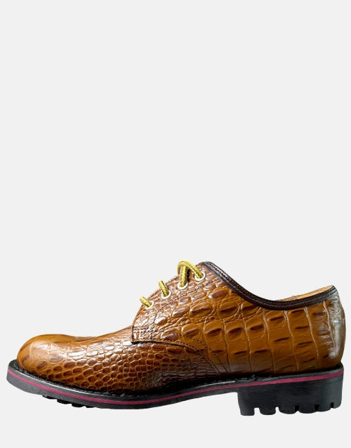 Ranger Leather Tan Brown Croc  Shoe