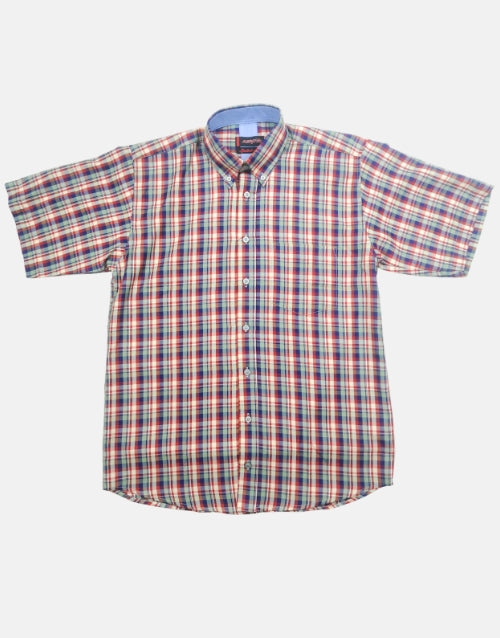 Aero SS Blue Check Shirt