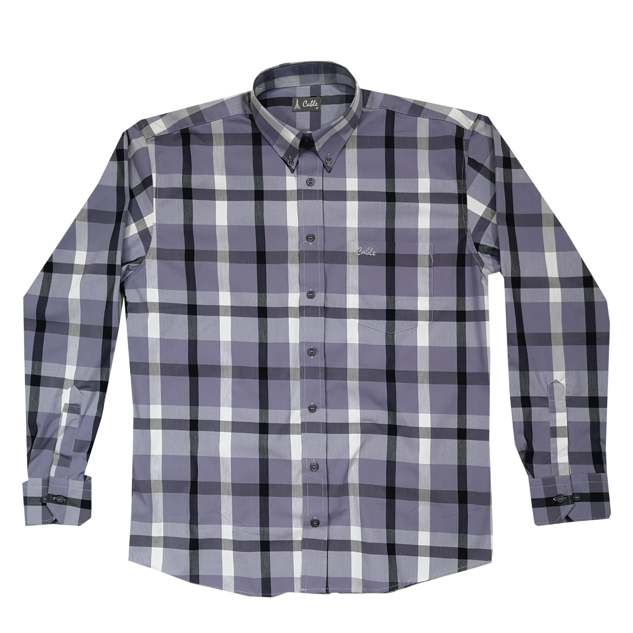 Aero Cable LS Purple Check Shirt