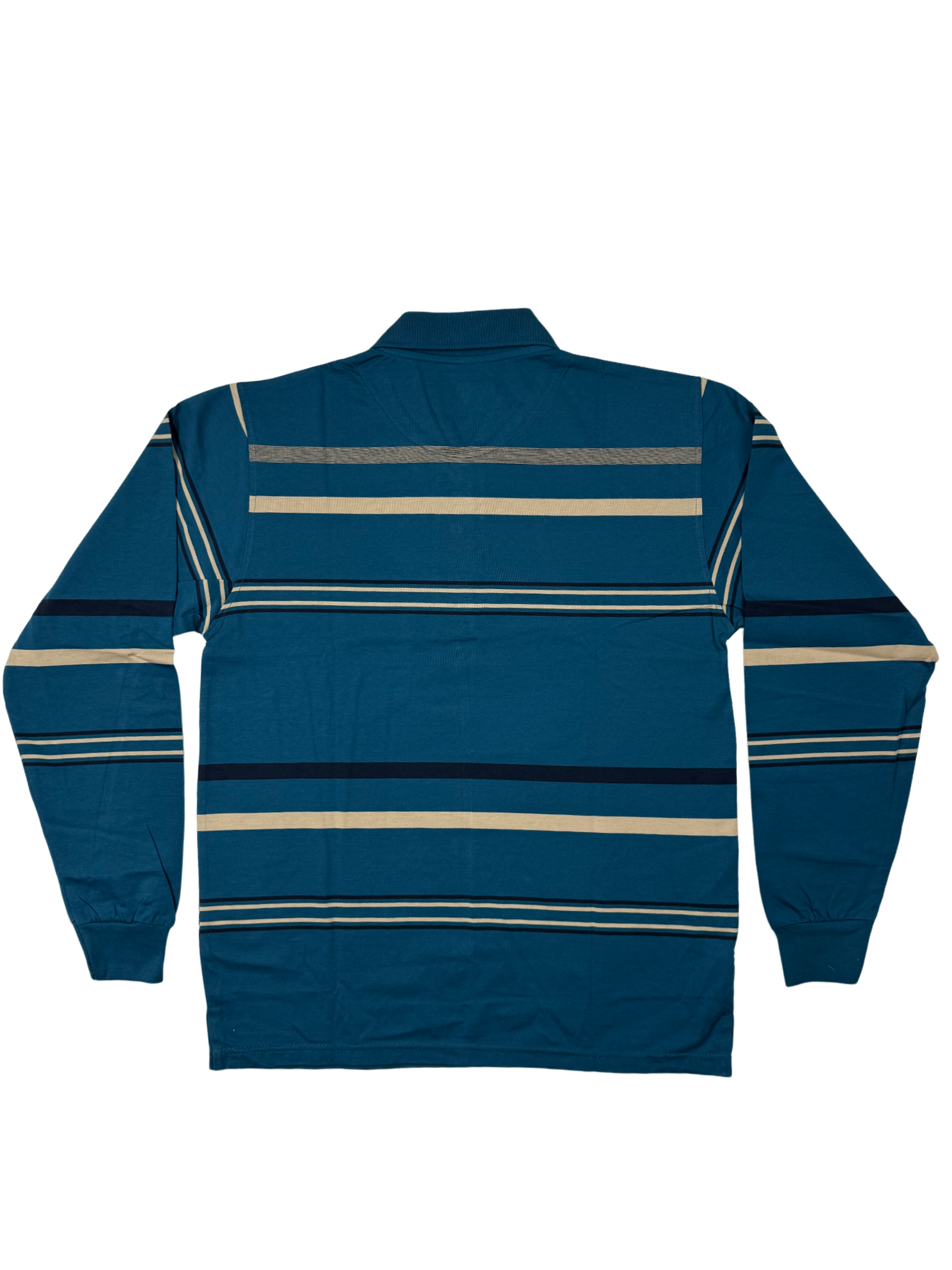 NEW GENTS Blue Striped LS Golfer