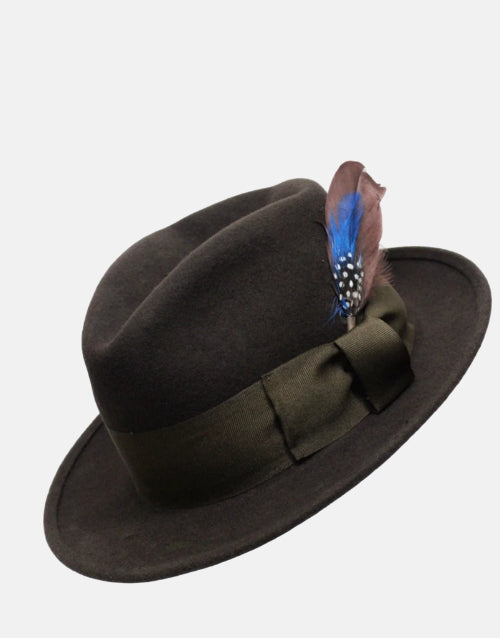 Barbican 5 Gallon Deluxe Choc Brown  Fedora Hat