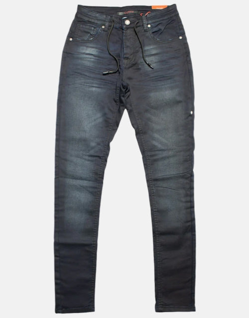 Cutty Cycle Blue Black Coated Jeans