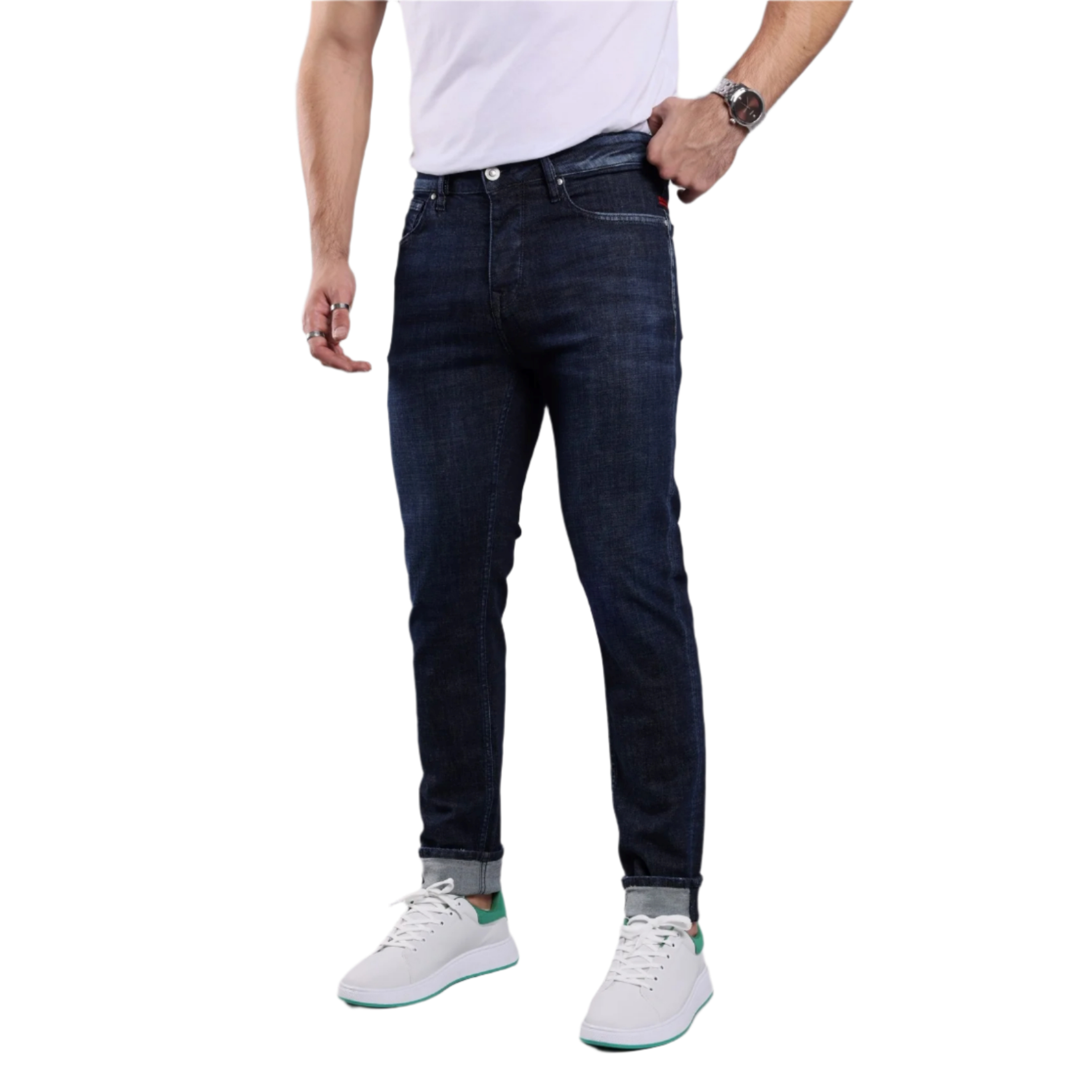 Gabbia Denim Slim Fit Navy Blue Casual Denim Men's Jeans