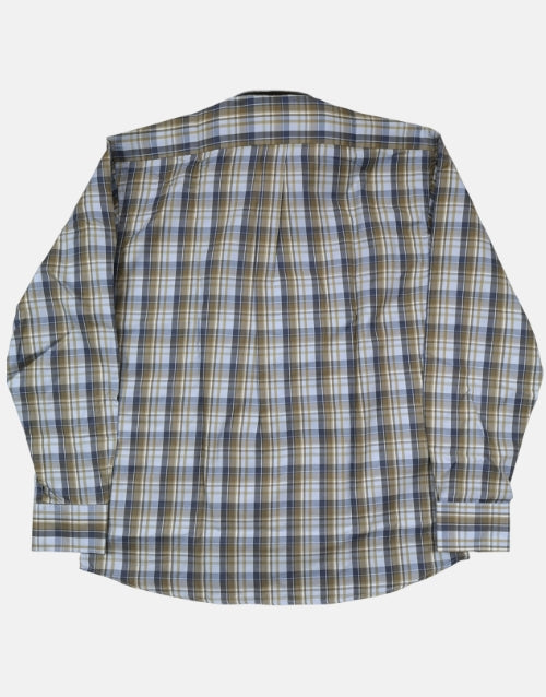 Cable LS Sky Blue Khaki Check Shirt