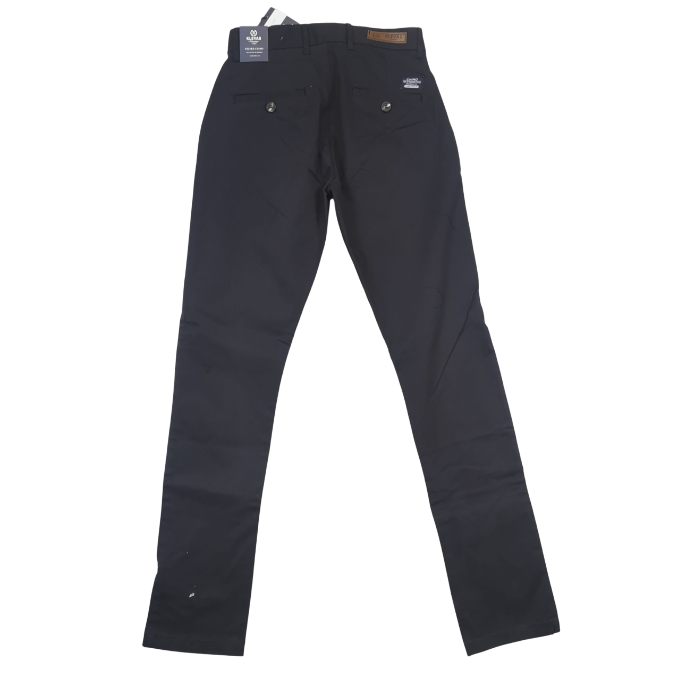 Klevas Velvet Skinny Classic Black Men's Chino