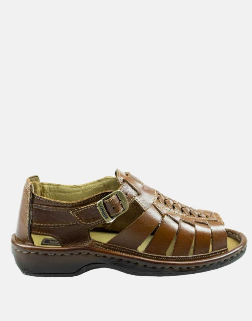 Omega Leather Kgosi Brown Youths Sandal