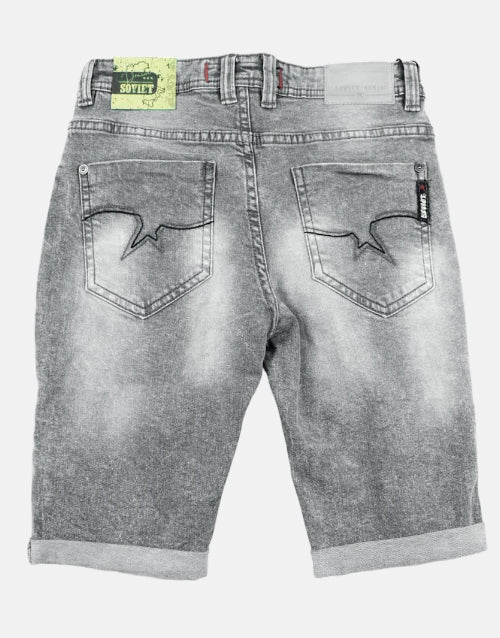 SOVIET BOYS GREY DENIM SHORTS