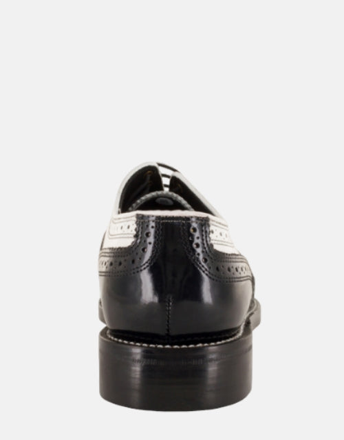 Florsheim Leather Kenmor Wingtip Derby Black & White Status Shoe