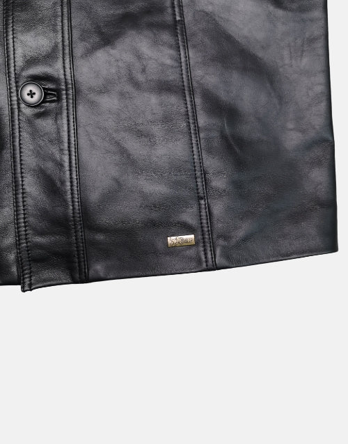 Pointer Original Leather Shirt Jacket Black