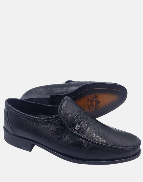 Florsheim Parlemo II Glace Kid Black Leather Moccasin