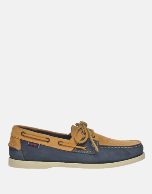 Sebago Docksides Rossisland Navy/Ocra Tan