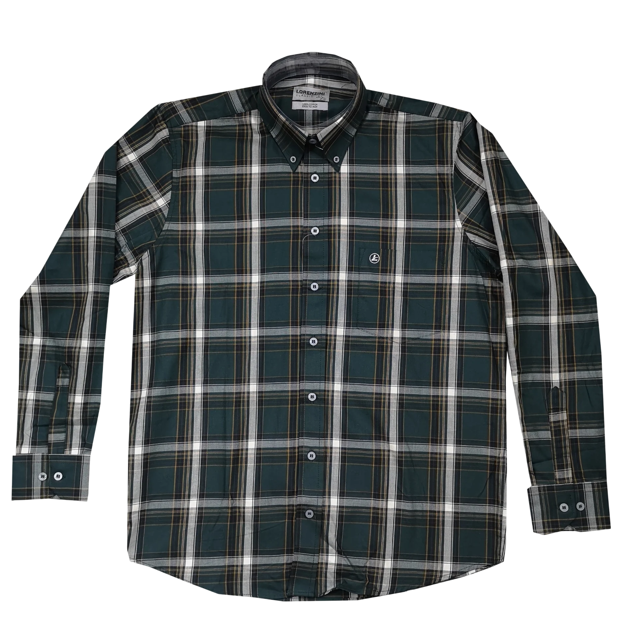 Lorenzini LS Classic Check Green Shirt