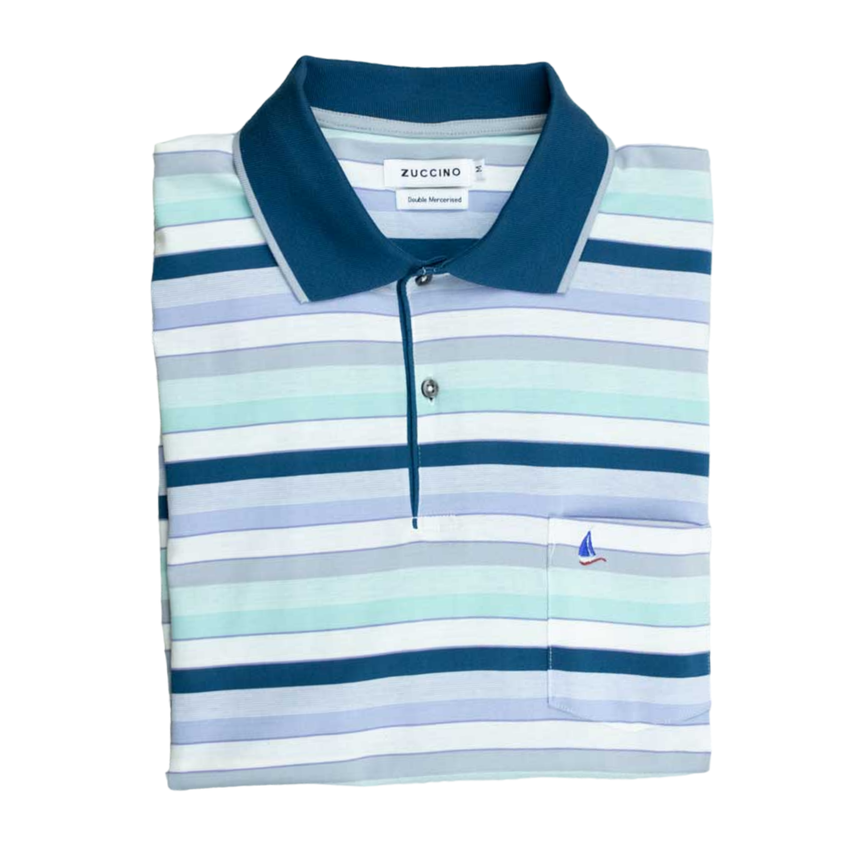 Zuccino Italy Double Mecerized Stripe Golfer
