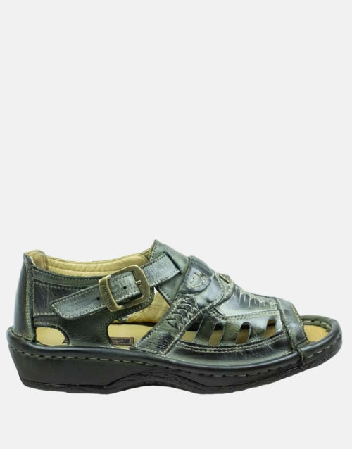 Omega Leather Olive Java Men's Sandal