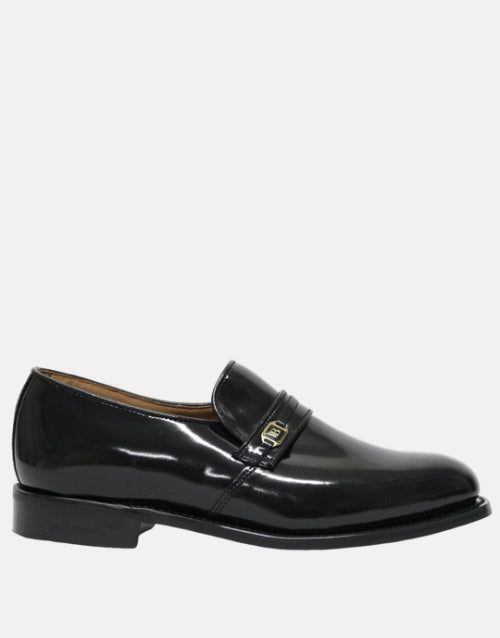 Bishop Leather Black Mocassin Shoe