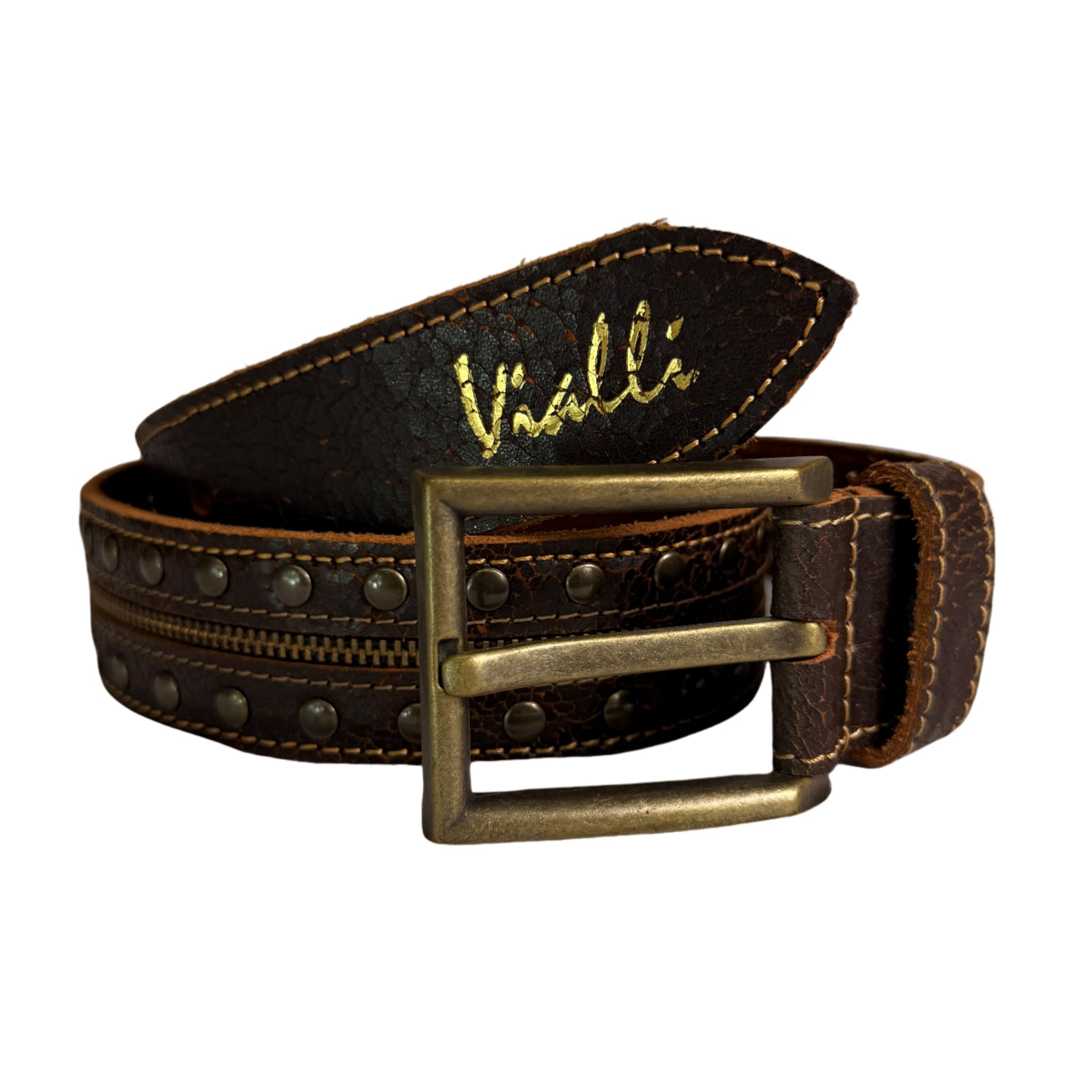 Vialli  Leather Franzosi Brown Belt