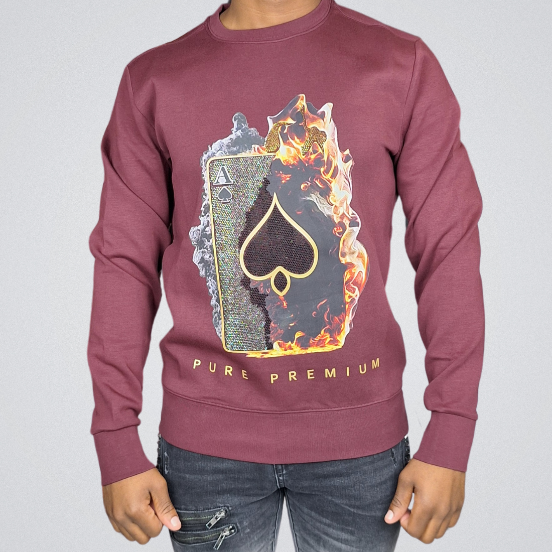 PURE PREMIUM Pino Burgundy Sweater