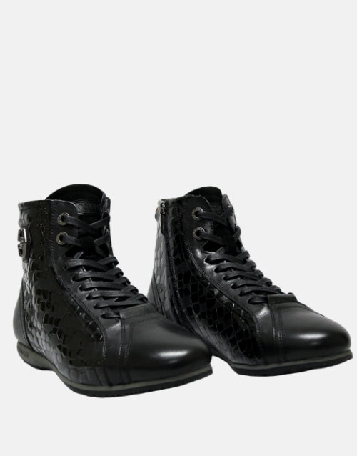 ENRICO COVERI Italian Black Leather Boot