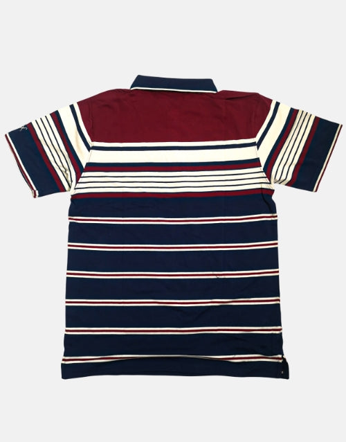 KLEVAS Highland Navy/Burgundy SS Golfer