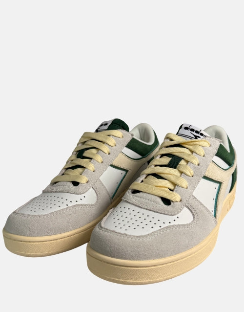 DIADORA Leather Green White Magic Basket Lo Sneaker