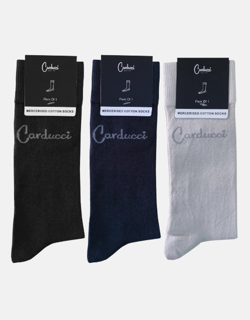 Carducci Mercerised Cotton 3 Pack Socks
