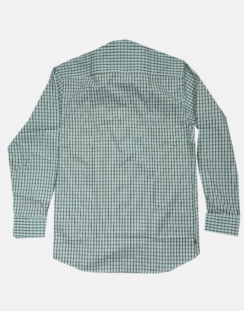 Francesco Smalto LS Slim Fit Green Check Shirt