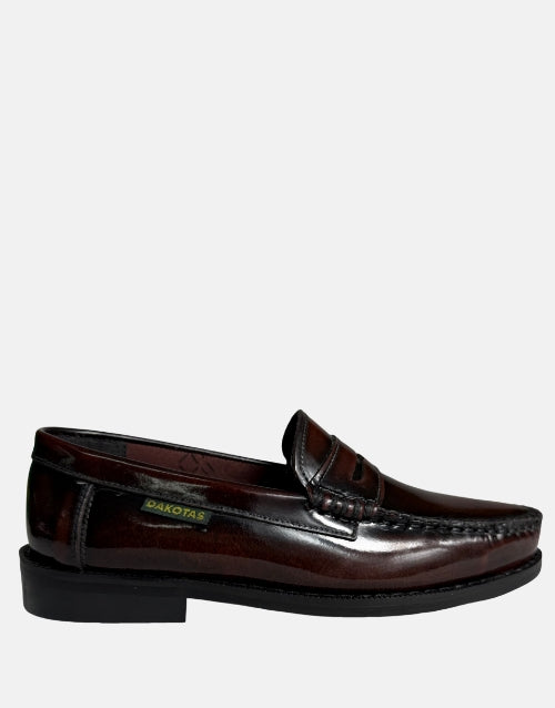 Dakotas Burgundy Hi Shine Moccasin