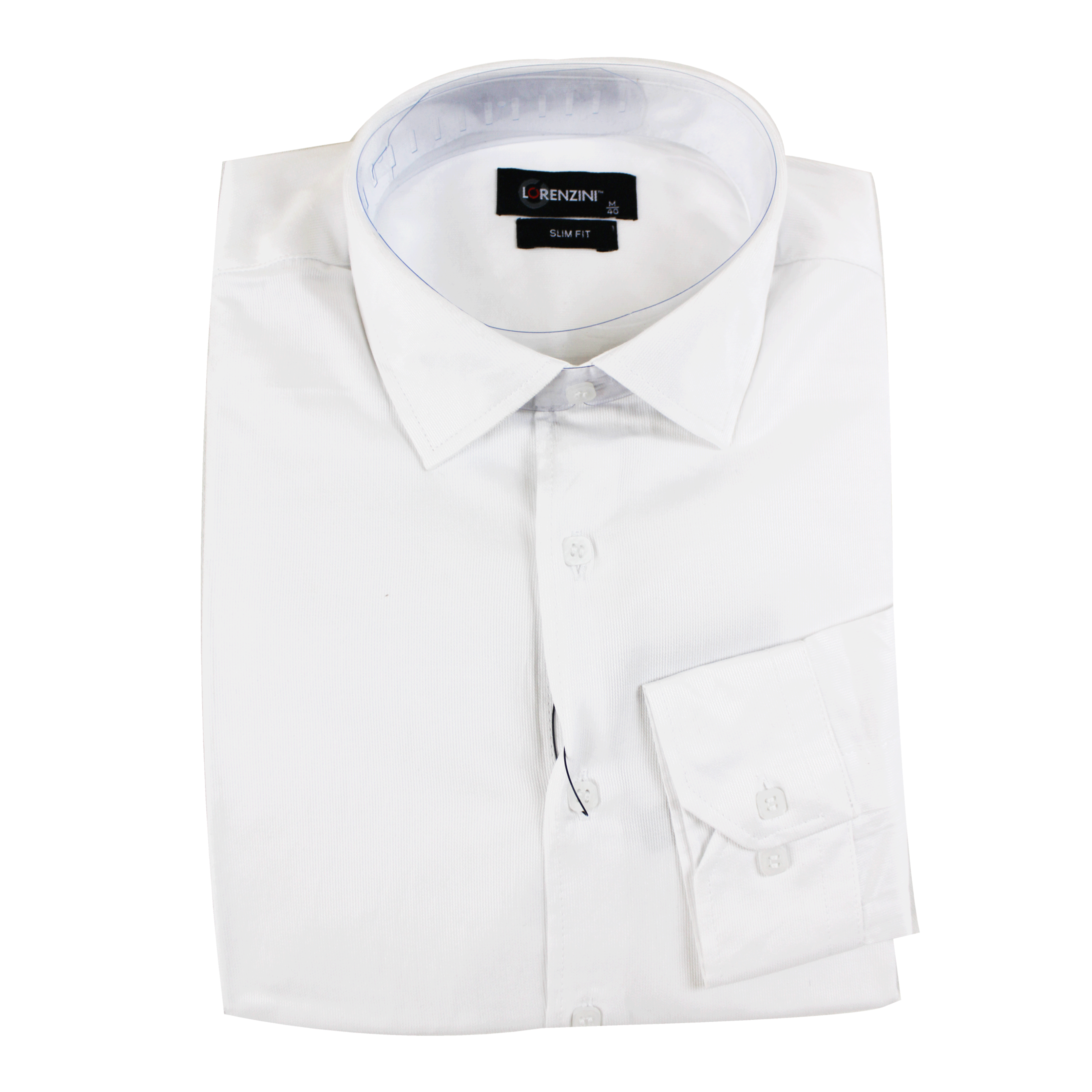 LORENZINI White Slim Fit L/S Shirt
