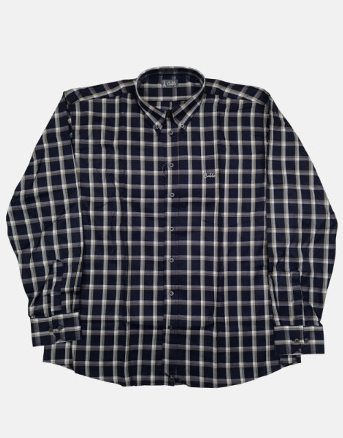 Cable LS Navy Check Shirt