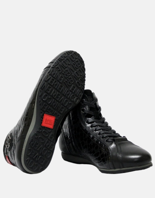 ENRICO COVERI Italian Black Leather Boot