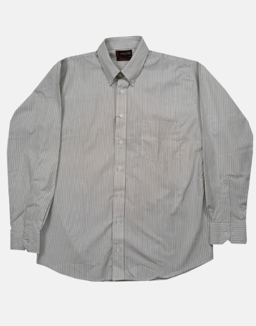 Aero LS Light Brown PinStripe Shirt