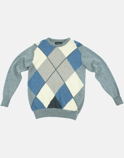 Loch Lomand Argyle Diamond 100 % LambsWool Jersey Knitwear