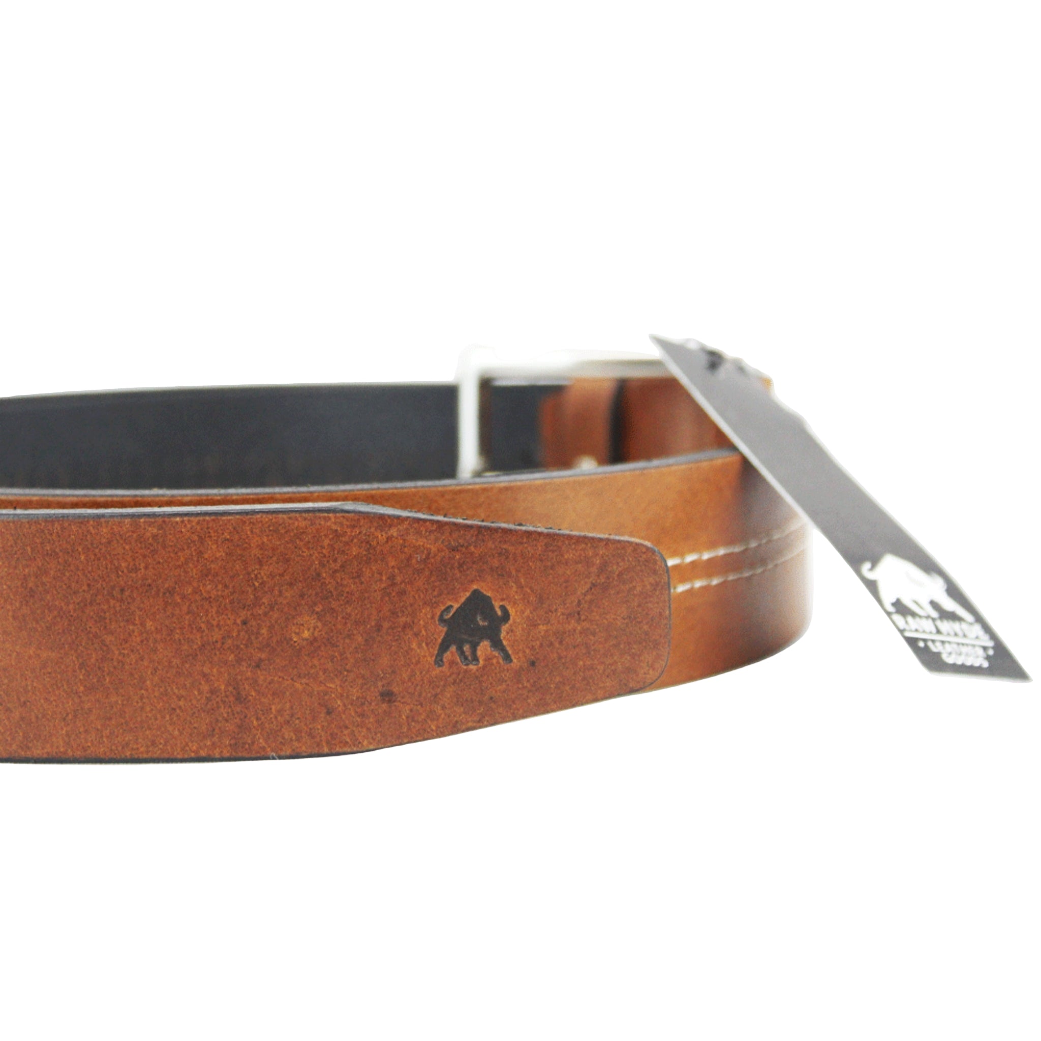 RAW HYDE WHITE STRIPE BROWN BELT