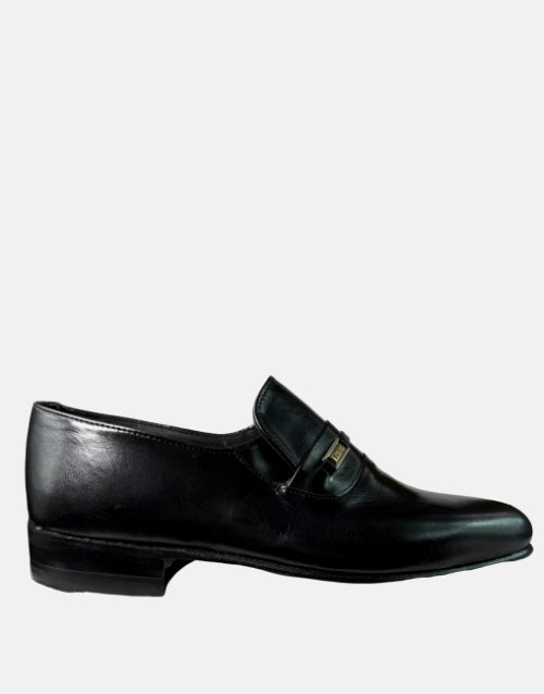 Barker Arthur Black Glace Kid Moccasin