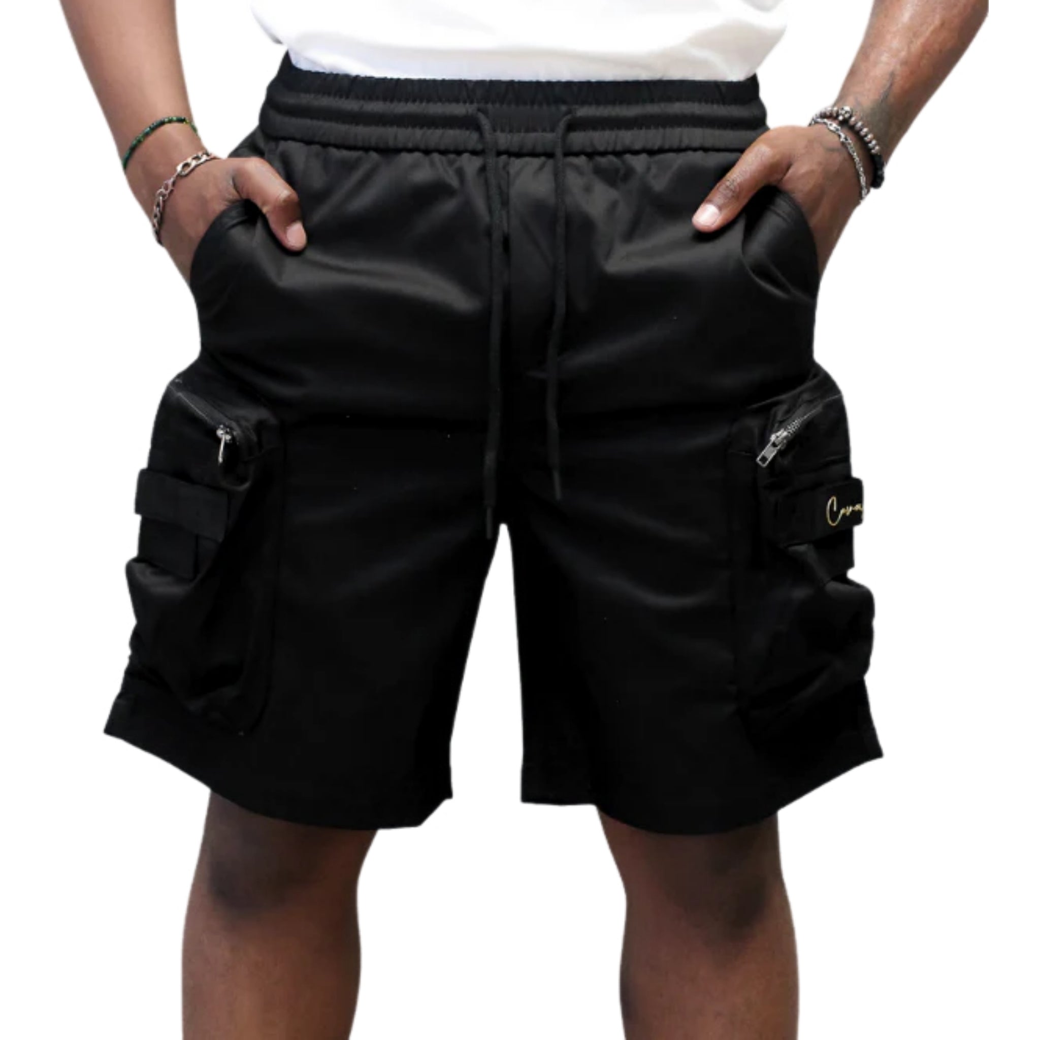 COVALI Short Black Cargo Pants