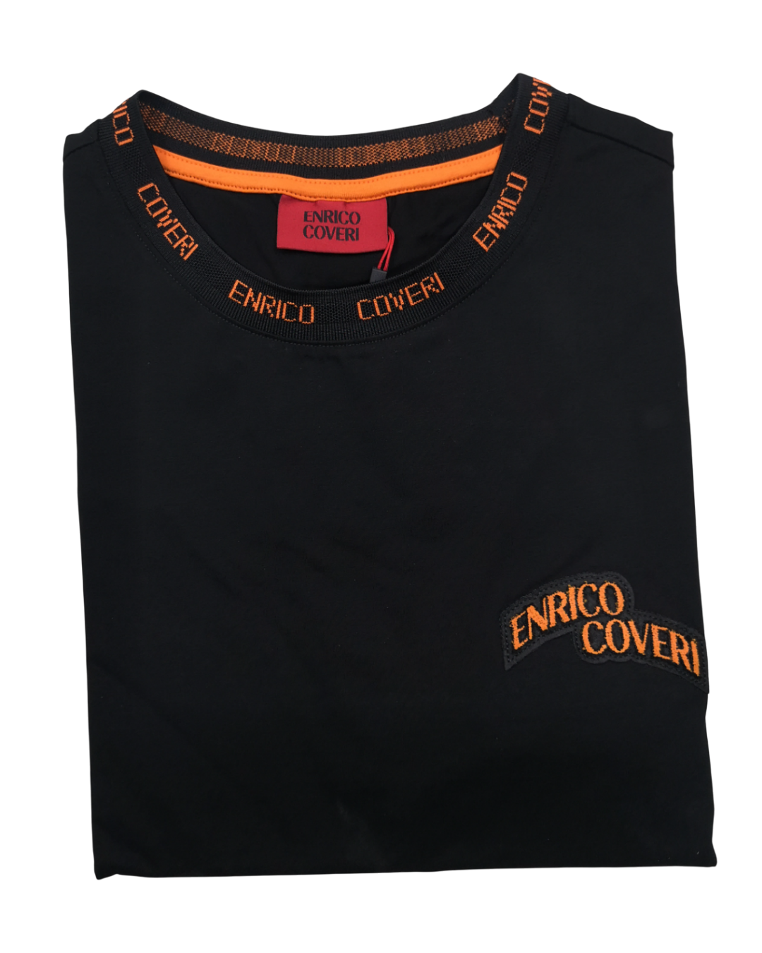Enrico Coveri Black Logo Signature Crew T shirt