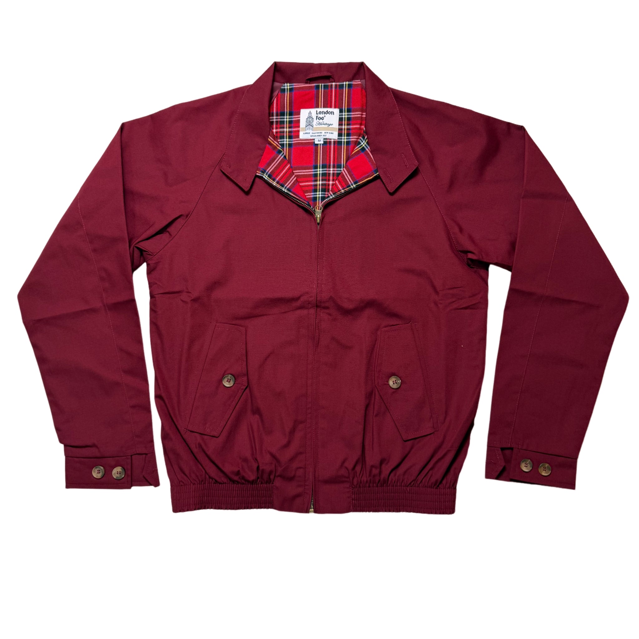 London Fog Burgundy Harrington Jacket