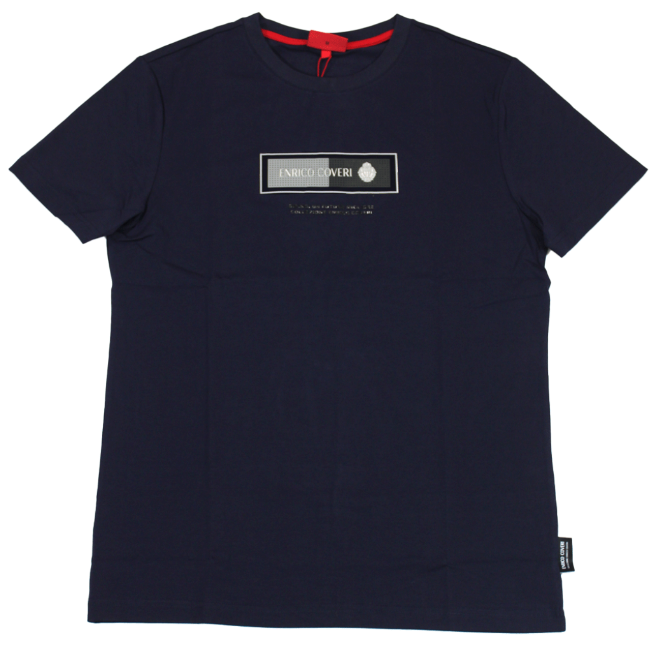 ENRICO COVERI Logo Navy T Shirt