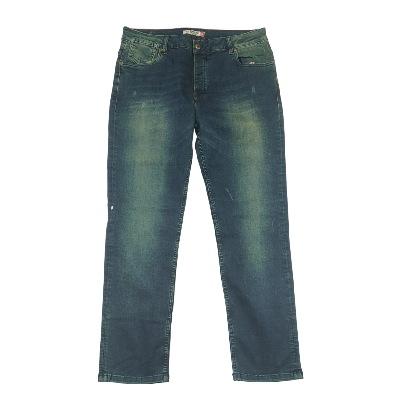Swirl Slim Fit Denim Green Sludge Jean