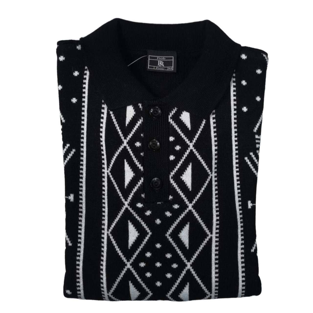 Rob Roy African Paint Black Knitwear Jersey