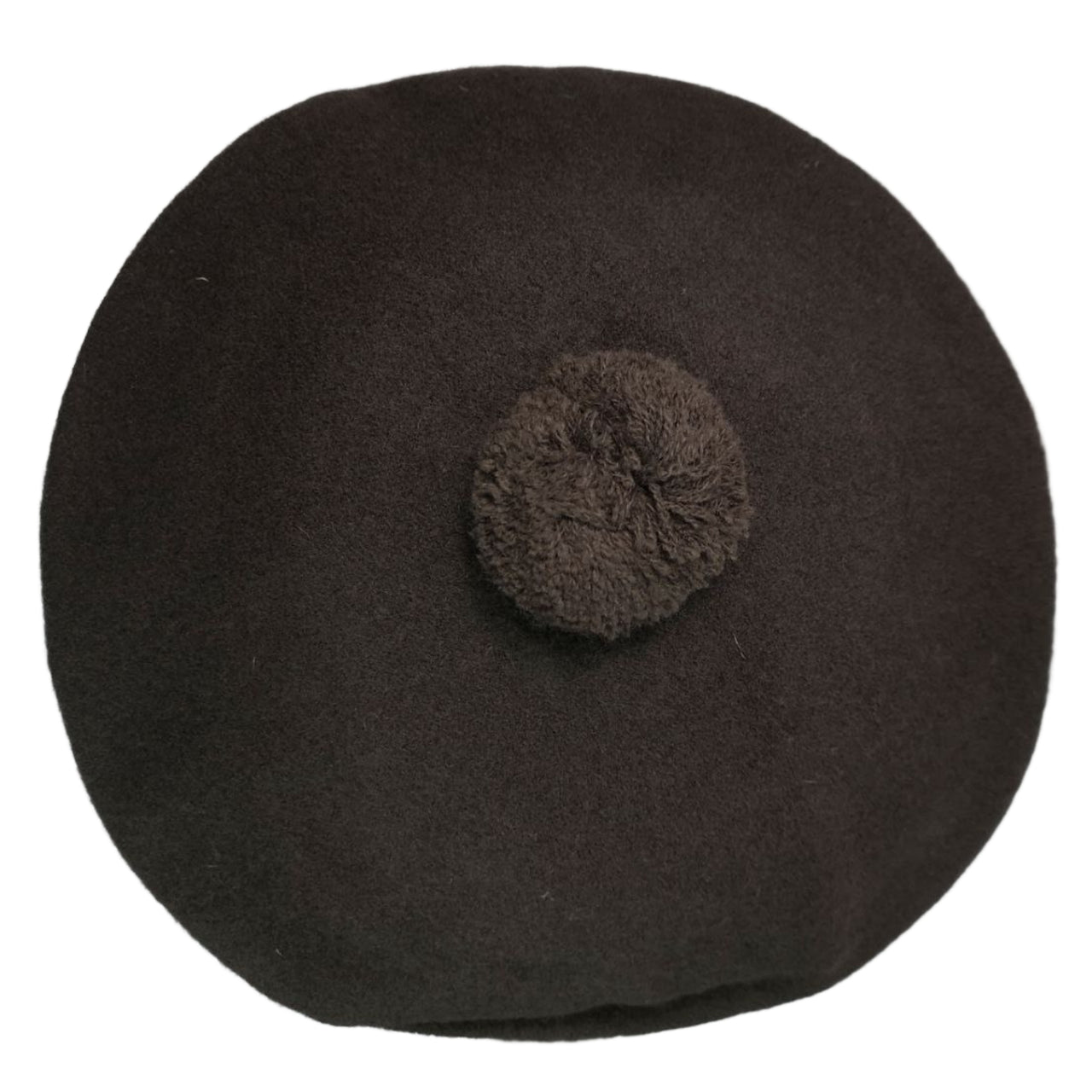 Bostonian Beret  Pom Pom Brown