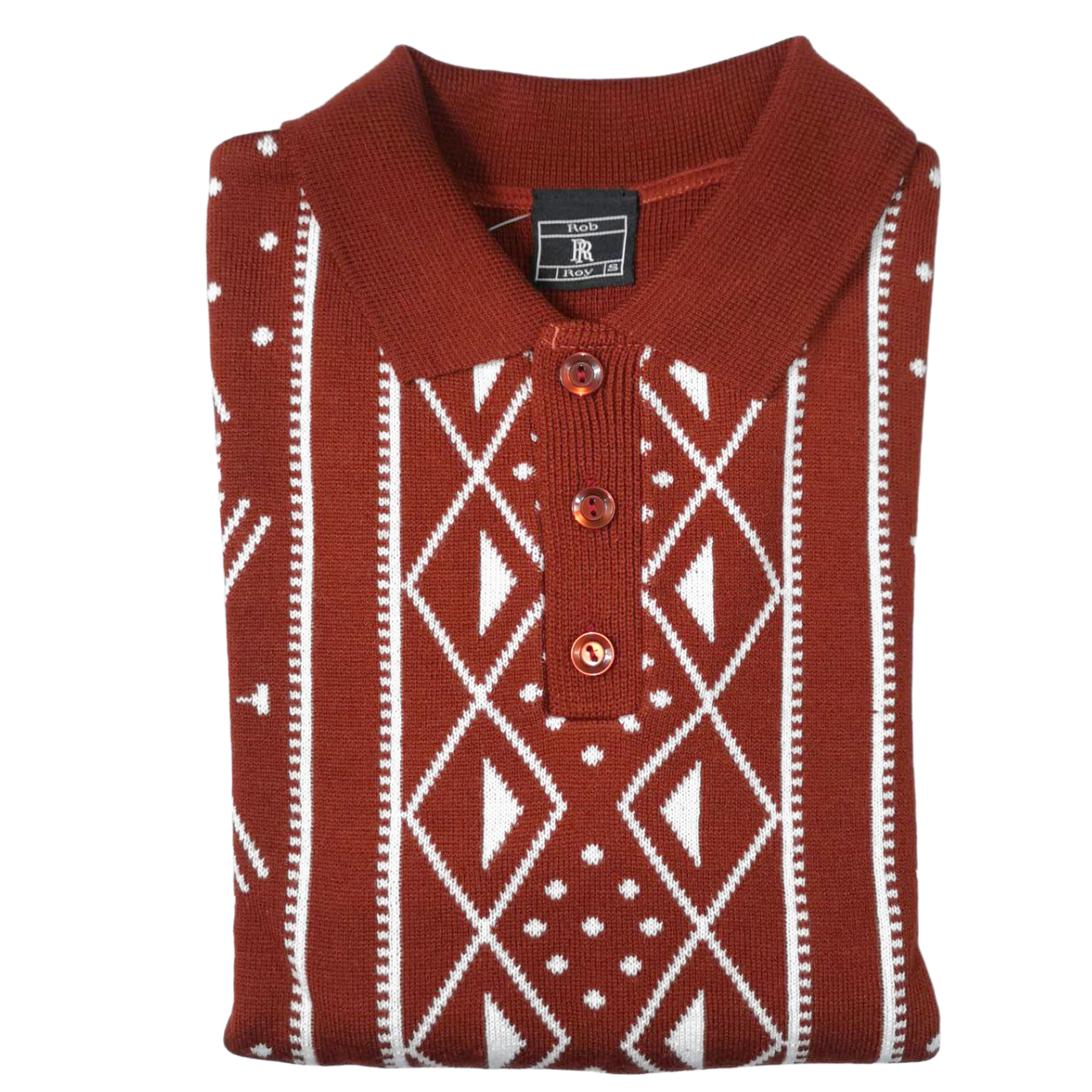 Rob Roy Traditional Rust Golfer Knitwear