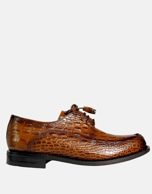 Bishop Leather Croc Tan Brown Shoe