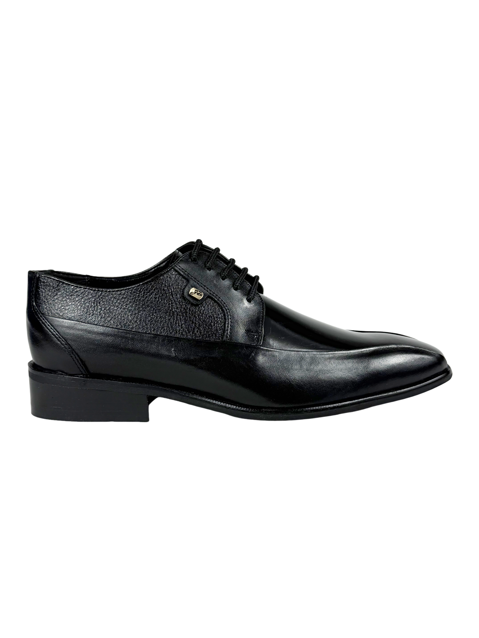 John Drake Leather Black Tramline Lace Up Shoe