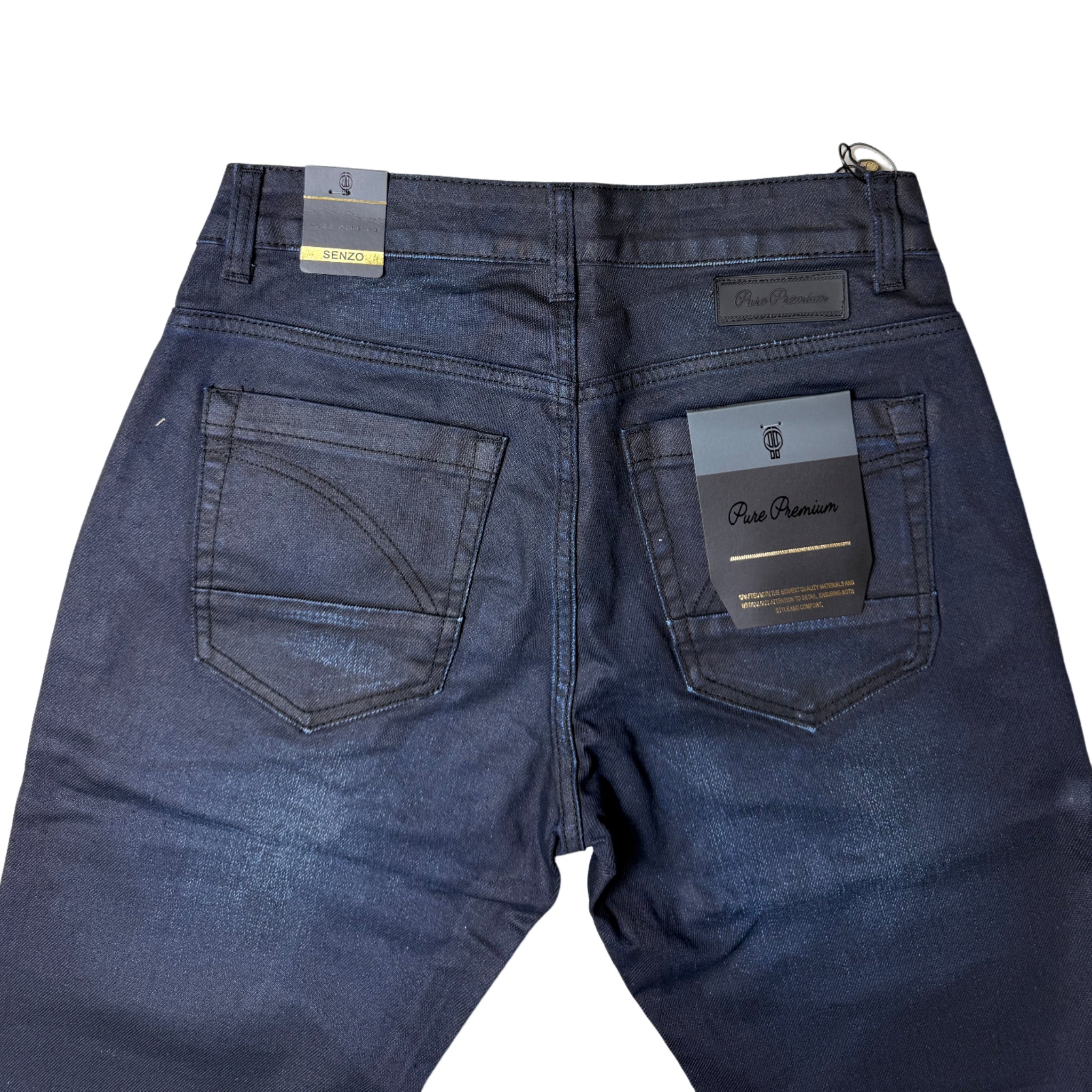 Pure Premium Arichi Blue Black Senzo Wax  Jeans