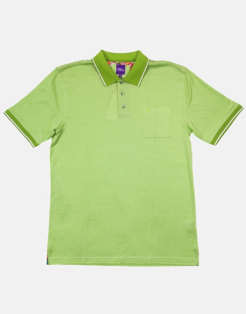 Rossini Italian Double Mercerised Cotton Lime Golfer
