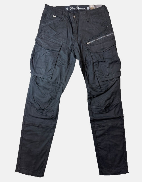 Pure Premium Clint Black Cargo Pants