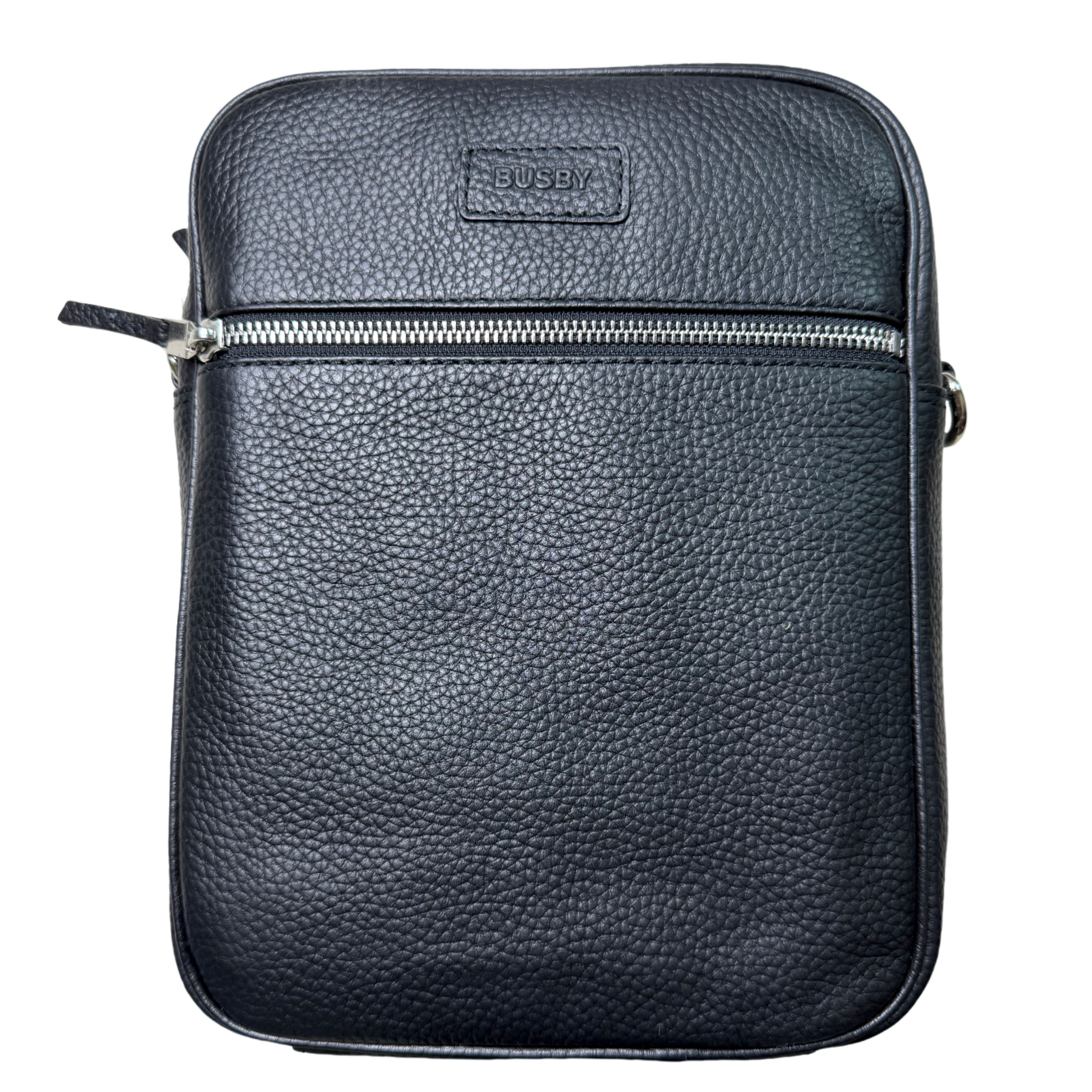 Busby Genuine Leather Black Crossbody Bag
