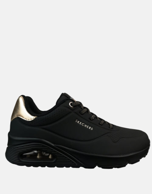 Skechers Uno Gold Black Ladies Sneaker