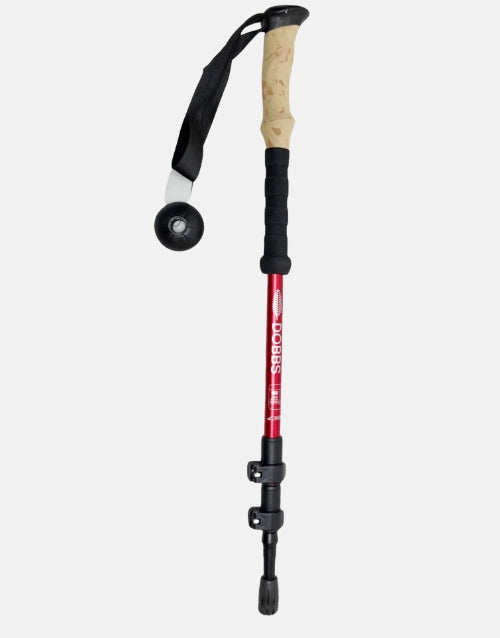 DOBBS Red Trekking Long Adjustable Stick
